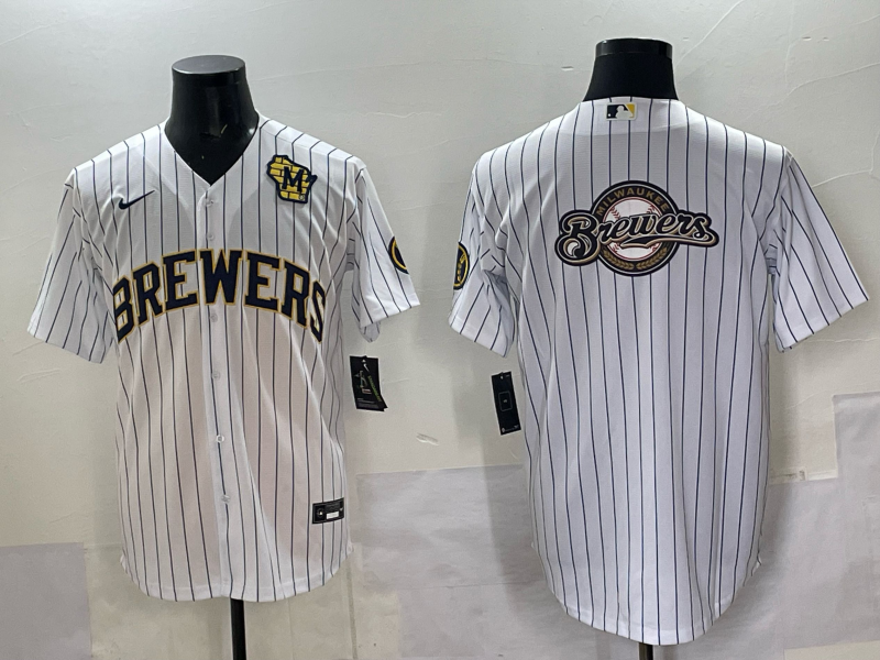 Men Milwaukee Brewers Blank white Nike MLB 2025 Jersey 002